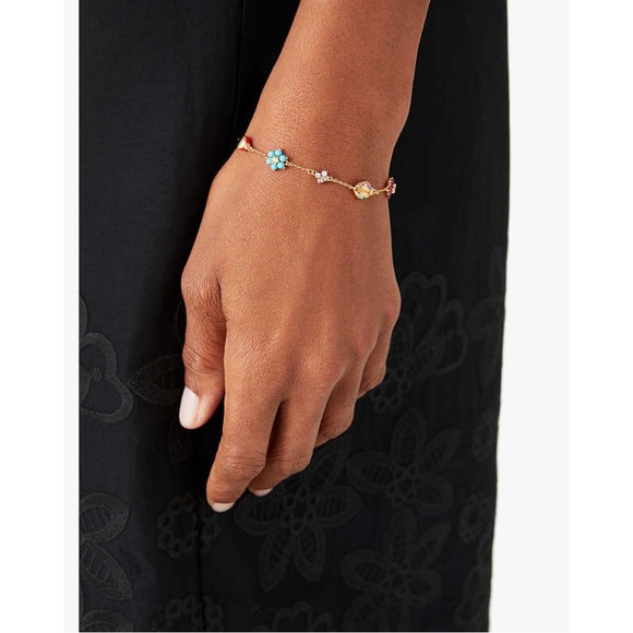 KATE SPADE • Nature Walk Ladybug Insect Myosotis Flower Bracelet - Picture 2 of 4